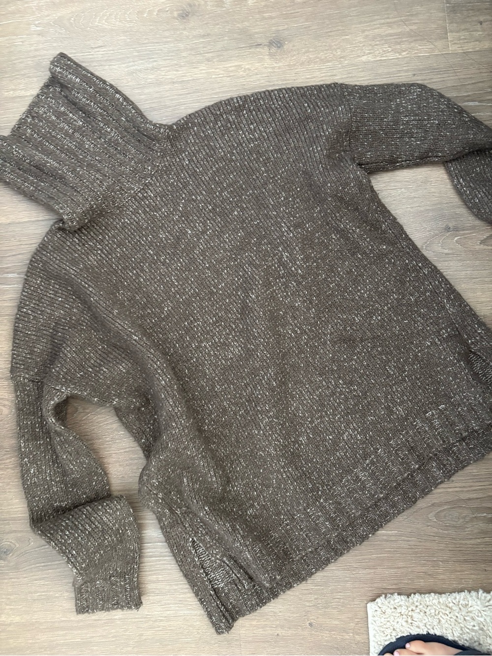 Vince Brown Marled Turtleneck Sweater